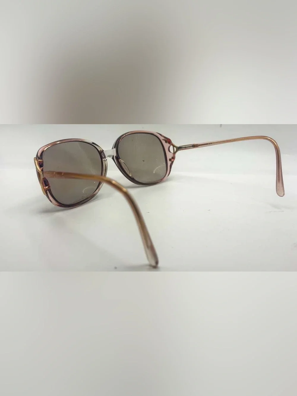 Silver Dollar Maxine Brown Translucent Oval Sunglasses Frames Only